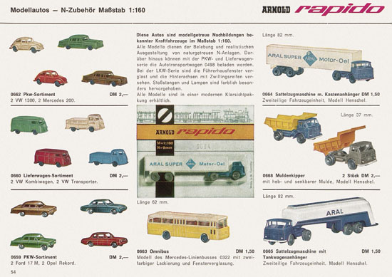 Arnold rapido Katalog 1966-1967