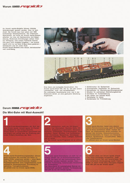 Seite 4 Arnold rapido Katalog 1970-1971