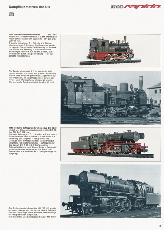 Seite 13 Arnold rapido Katalog 1970-1971