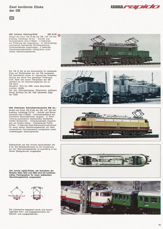 Seite 15 Arnold rapido Katalog 1970-1971