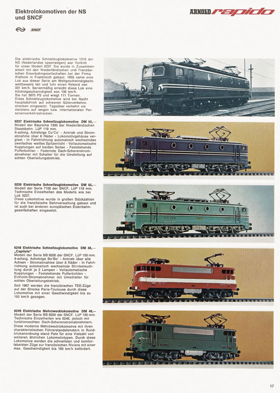 Seite 17 Arnold rapido Katalog 1970-1971