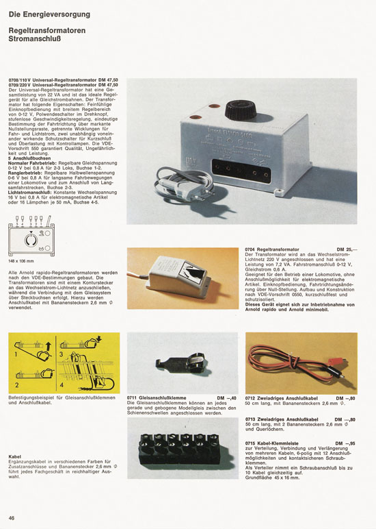 Seite 46 Arnold rapido Katalog 1970-1971