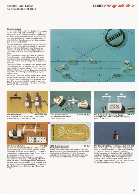 Seite 47 Arnold rapido Katalog 1970-1971