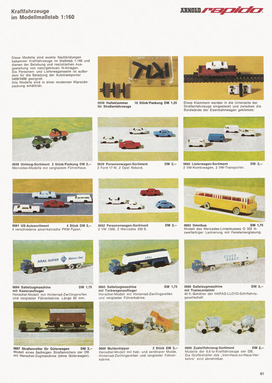 Seite 61 Arnold rapido Katalog 1970-1971