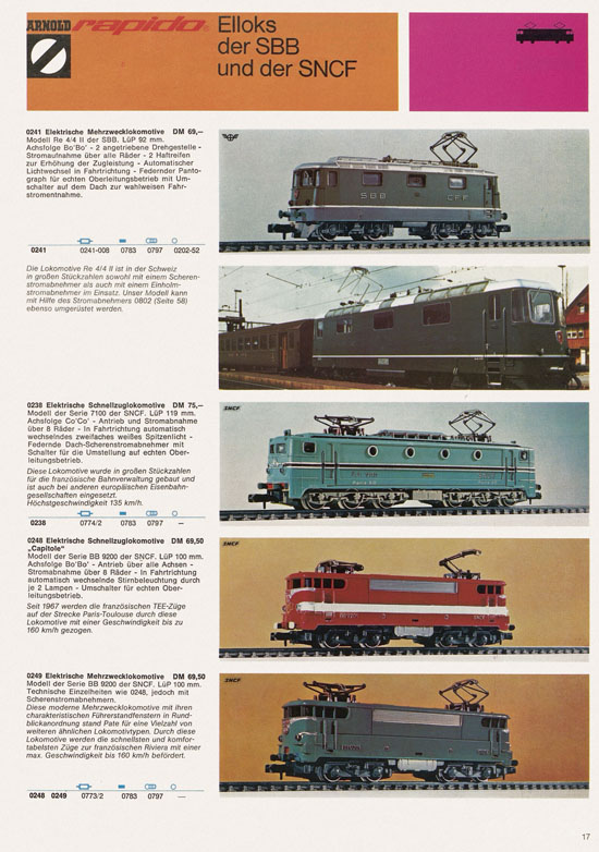 Arnold rapido Katalog 1973