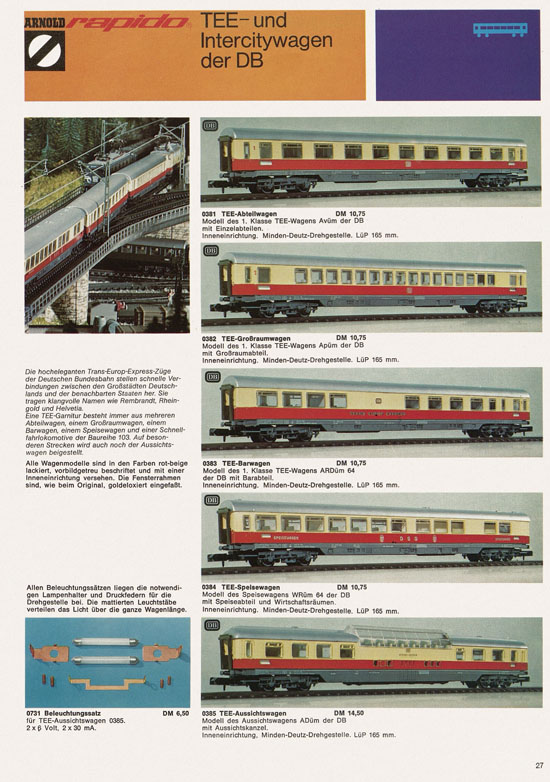 Arnold rapido Katalog 1973