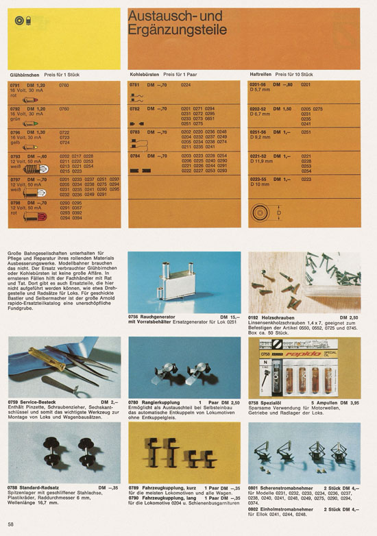 Arnold rapido Katalog 1973