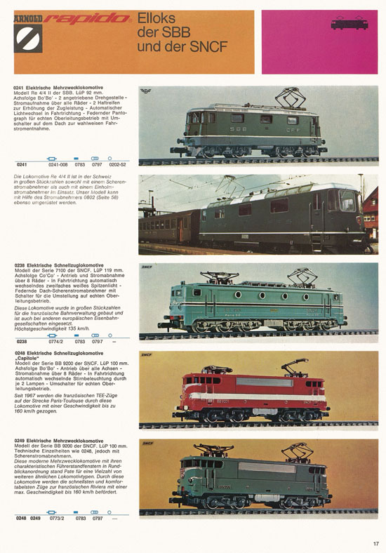 Arnold rapido Katalog 1974-1975