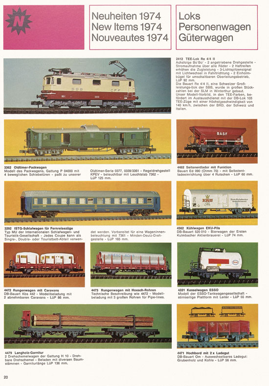 Arnold rapido Katalog 1974-1975