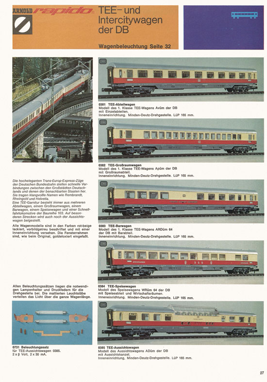 Arnold rapido Katalog 1974-1975