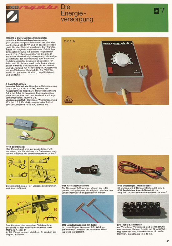 Arnold rapido Katalog 1974-1975