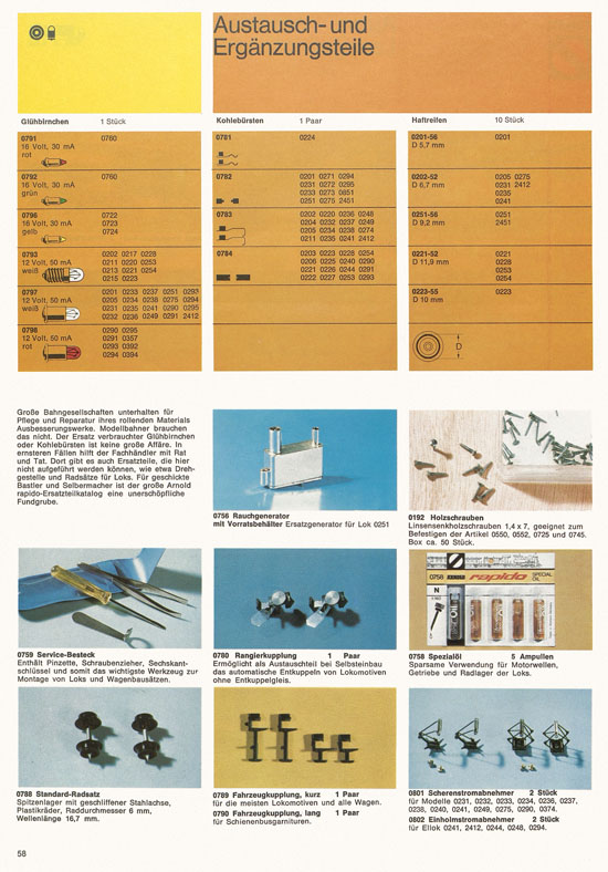 Seite 62 Arnold rapido Katalog 1974-1975