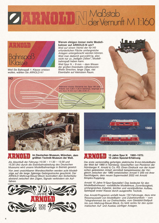 Arnold Katalog N-Modellbahnen 1976-1977