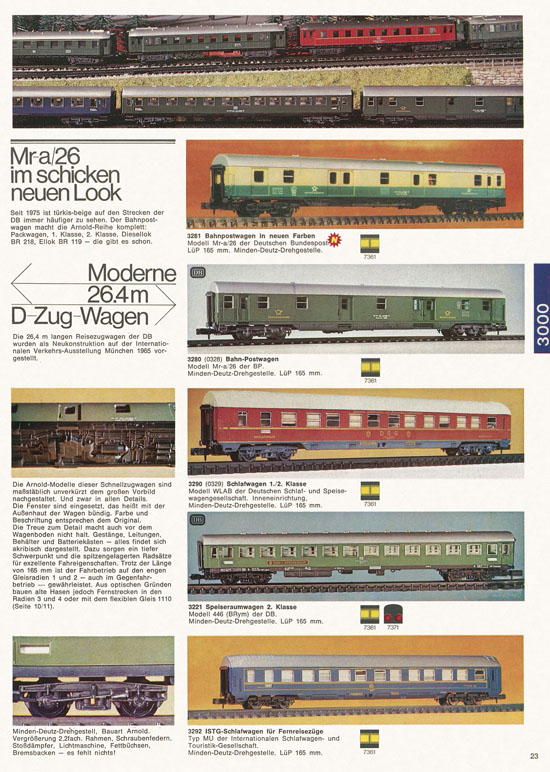 Arnold Katalog N-Modellbahnen 1976-1977