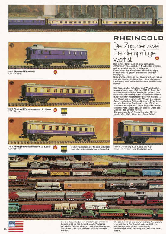 Arnold Katalog N-Modellbahnen 1976-1977