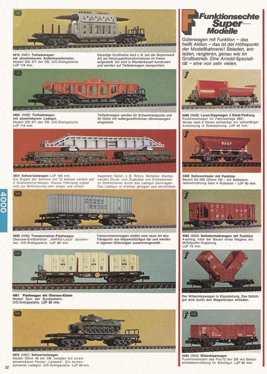 Arnold Katalog N-Modellbahnen 1976-1977