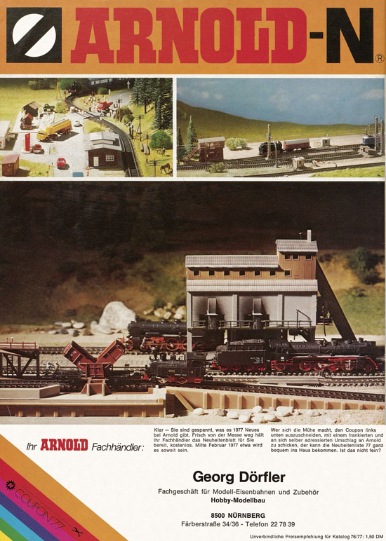 Arnold Katalog N-Modellbahnen 1976-1977