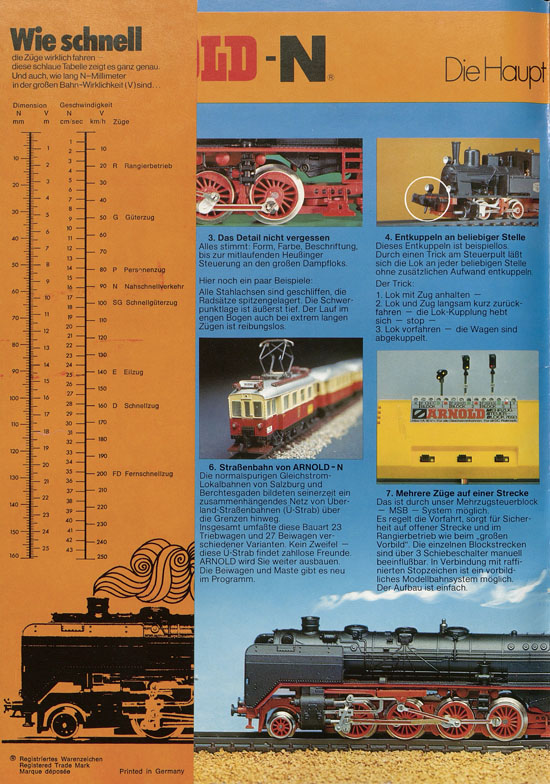 Arnold Katalog N-Modellbahnen 1977-1978