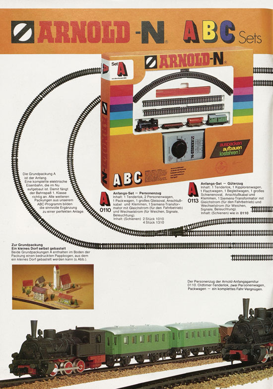 Seite 4 Arnold Katalog N-Modellbahnen 1977-1978