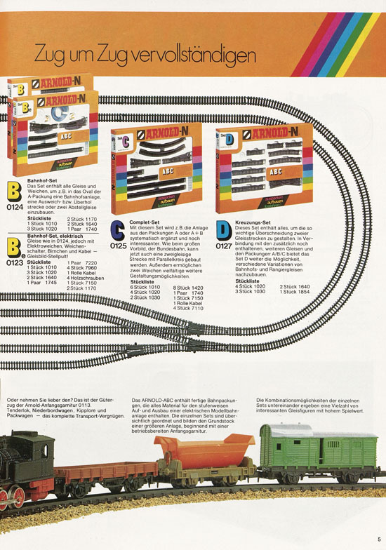 Seite 5 Arnold Katalog N-Modellbahnen 1977-1978