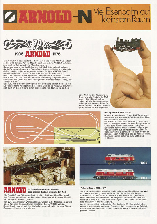 Seite 7 Arnold Katalog N-Modellbahnen 1977-1978