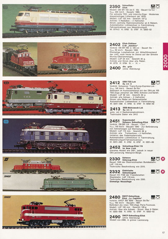Seite 17 Arnold Katalog N-Modellbahnen 1977-1978