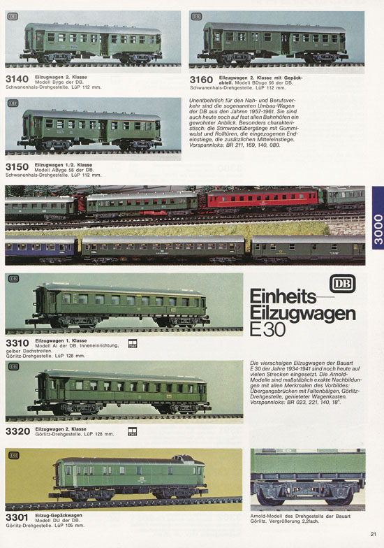 Seite 21 Arnold Katalog N-Modellbahnen 1977-1978