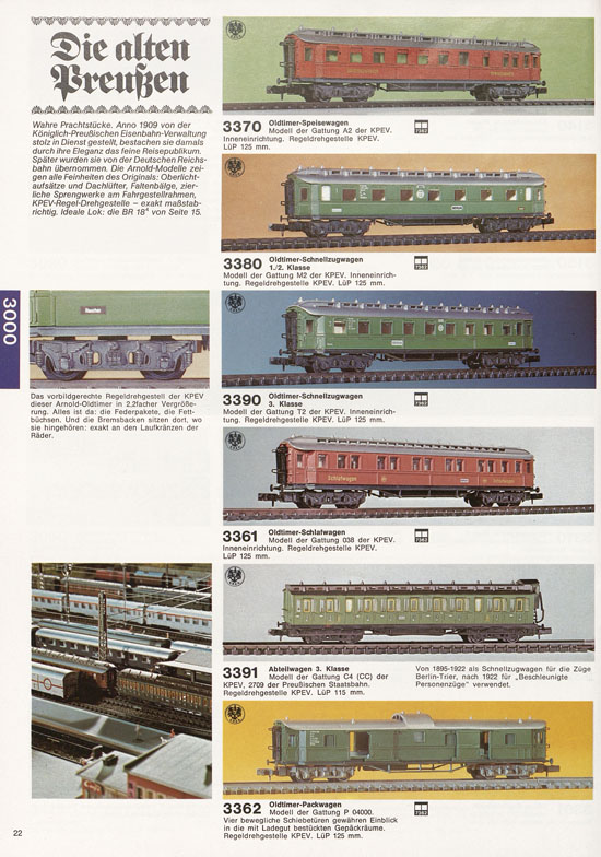 Seite 22 Arnold Katalog N-Modellbahnen 1977-1978