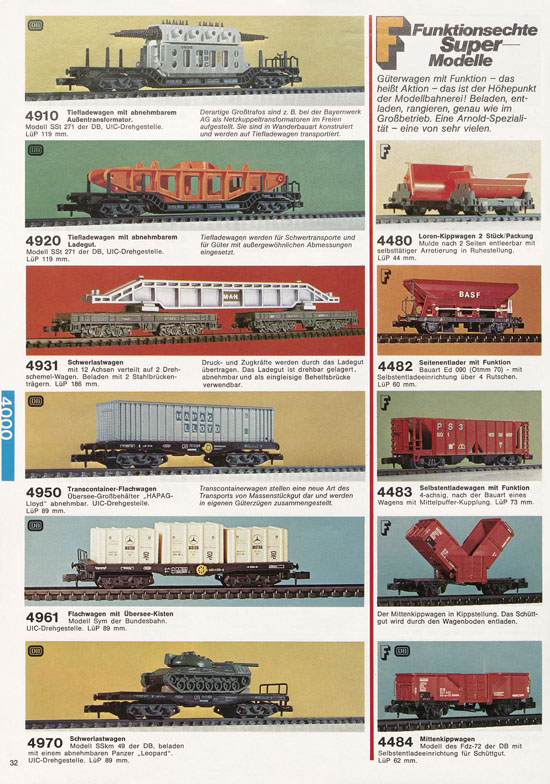 Seite 32 Arnold Katalog N-Modellbahnen 1977-1978