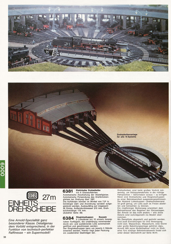 Seite 38 Arnold Katalog N-Modellbahnen 1977-1978