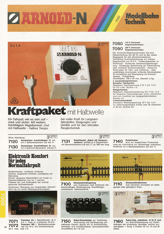 Seite 44 Arnold Katalog N-Modellbahnen 1977-1978