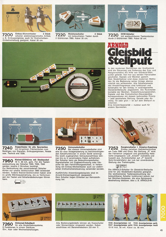 Seite 45 Arnold Katalog N-Modellbahnen 1977-1978