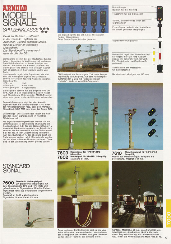 Seite 47 Arnold Katalog N-Modellbahnen 1977-1978