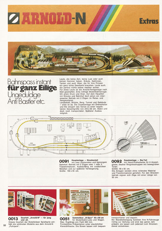 Seite 50 Arnold Katalog N-Modellbahnen 1977-1978