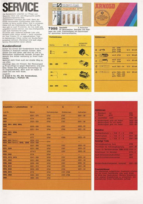 Arnold Katalog N-Modellbahnen 1977-1978