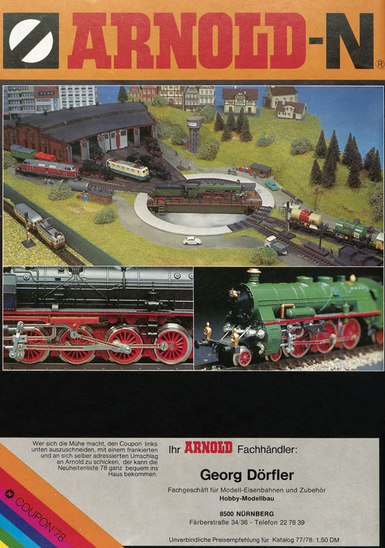 Seite 52 Arnold Katalog N-Modellbahnen 1977-1978