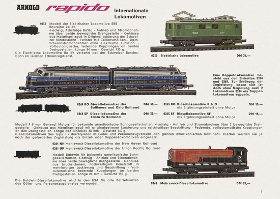 Seite 7 Arnold rapido Katalog 1964-1965