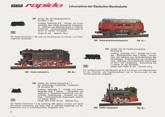 Seite 8 Arnold rapido Katalog 1964-1965
