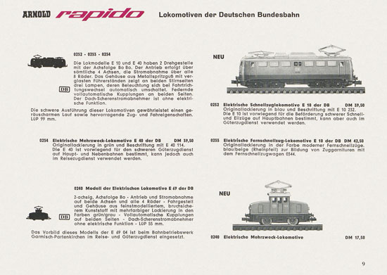 Seite 9 Arnold rapido Katalog 1964-1965