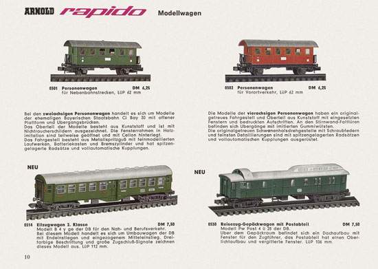 Seite 10 Arnold rapido Katalog 1964-1965