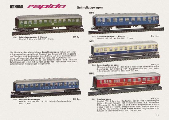 Seite 11 Arnold rapido Katalog 1964-1965