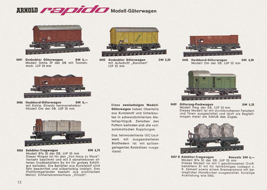 Seite 12 Arnold rapido Katalog 1964-1965
