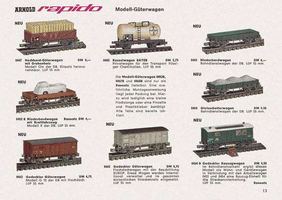 Seite 13 Arnold rapido Katalog 1964-1965