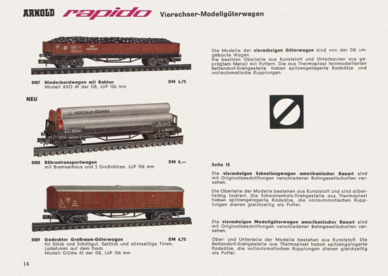 Seite 14 Arnold rapido Katalog 1964-1965