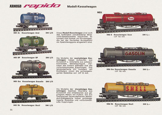 Seite 16 Arnold rapido Katalog 1964-1965