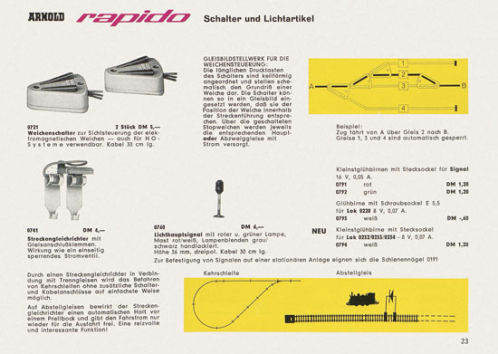 Arnold rapido Katalog 1964-1965