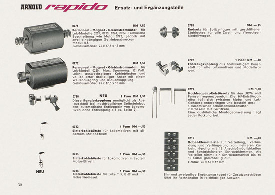 Seite 30 Arnold rapido Katalog 1964-1965
