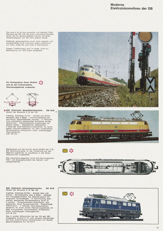 Arnold rapido Katalog 1967-1968