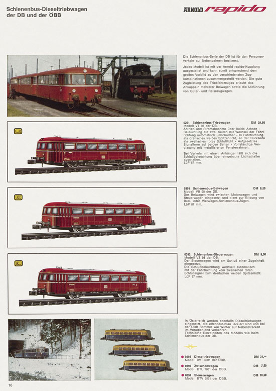 Arnold rapido Katalog 1967-1968