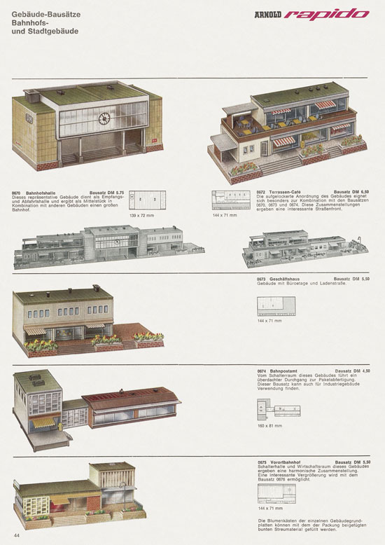 Arnold rapido Katalog 1967-1968